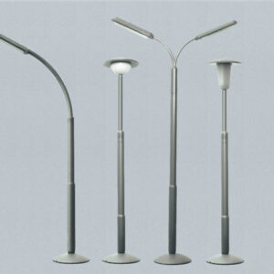 Walthers SceneMaster Street & Decorative Lights -- Nonoperating - Set of 28 - 7 Each of 4 Styles - HO Scale